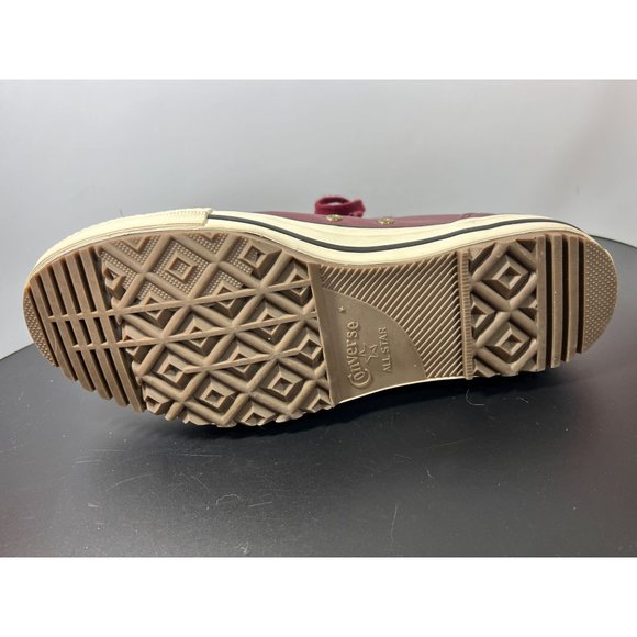 Converse Leather High Top Sneakers New no Box Maroon and Gold US 10.5 Women’s - Picture 6 of 6